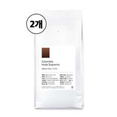 올데이커피 고소한 콜롬비아 후일라 수프리모 원두 커피, 1kg, 2개, 홀빈(분쇄안함)
