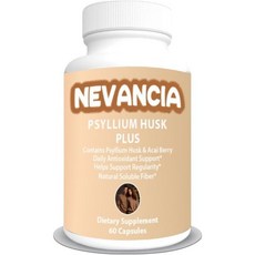 Psyllium Husk Plus – with Natural Soluble Fiber Prebiotic Fiber Bulk Laxative - Supports Regular, Psyllium Husk Plus – with Natu, 1개, 60정