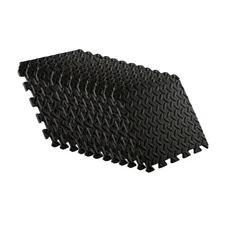 KUUJOJO 피트니스 EVA 폼 연동 타일 종합 격투기 운동 및 홈 피트니스 매트 바닥 라이너., 12pcs, 01 Black 12pcs, 1개