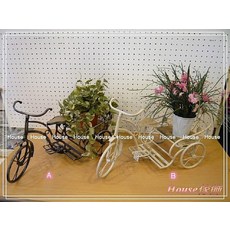 *︵House傢飾︵* 復古洗白鍛鐵三輪車造型花器 2款【限量款/新發售】