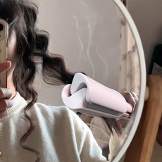 물결 고데기 굵은 웨이브 온도조절 음이온 S컬 아이언 32mm, 핑크