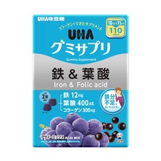 UHA味覺糖 鐵 & 葉酸 綜合莓果口味軟糖, 1個, 20顆