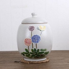 주방 보관 도자기 쌀독 생활용 민들레 잡곡통 ang+41459zX