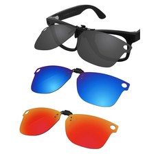 Glintbay RayBan Meta Wayfarer RW4008 53mm 및 Gen 2 RW4012 라지 (53-22) 남성용 여성용 편광 클립온 플립 업 선글라스 - 파이어