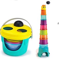 호두상점 비키즈 기린컵쌓기 돌아기장난감