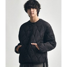 DRAW.M 경량 퀼팅 패딩 라운드 자켓 (블랙)