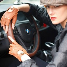 가죽반장갑 글러브 남성 오토바이 바이크 클래식 모터 드라이빙 사이클, 5. 캬멜 옐로우 여성