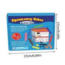쿠쿠스토어 초등학교 연결 분수 큐브 활동 세트 교구 교육 카운팅 블록 장난감, 01 A