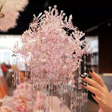 3D金屬拼圖 機械模型 DIY手工立體拼裝益智創意禮物, 粉黛鳳冠,+工具, 1個