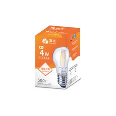 舞光 LED復古燈絲燈泡 4W E27 溫暖燈色, 1個