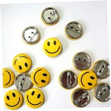웃는 얼굴 이모티콘 뱃지 핀 액세서리 가방 옷 모자 장식 귀여운 캐릭터 포인트