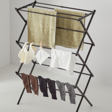 리스페토 빨래건조대 튼튼한 접이식 건조대, 올블랙