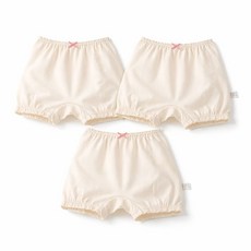 아기 국산 순면 밴딩 여아 사각팬티 3종 세트