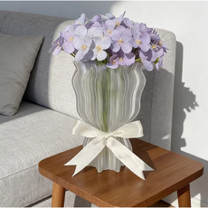 크림 풍화병 장식품 거실 럭셔리 고급스러운 부케 작은 꽃병 예술 감각 현관 인테리어 가정소수, 산뜻한 빛깔