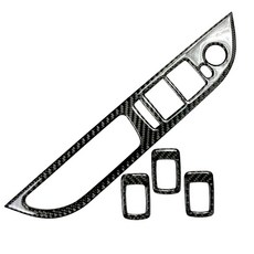 亮光3D真碳纖維 Carbon Fiber 無摺疊 玻璃升降面板貼片 適用於 08-10 E60 530i 528i M5