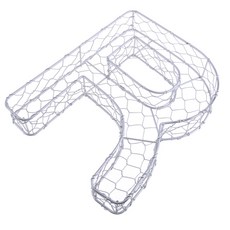 shangren 소박한 철 철사 화환 프레임 즙이 많은 냄비 철 화분 뜨거운 판매 알파벳 A-Z 정원이나 사랑스러운 집에 낭만적, 실버, 1개