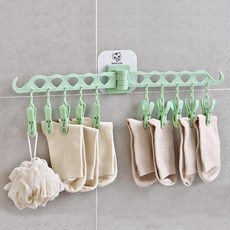 더자카 부채접이형 빨래걸이 그린, 1개