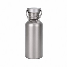 純鈦運動水壺 輕盈耐用, 灰色, 1個, 500ml