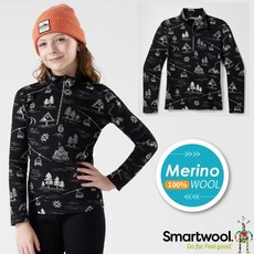 SmartWool 童 100% 美麗諾羊毛 長袖拉鍊T