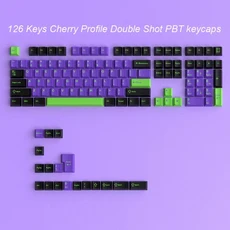 114 키 진한 파란색 이중 샷 PBT 캡 맞춤형 체리 MX 스위치 용 프로파일 기계식, 01 China Mainland, 21 purple-126
