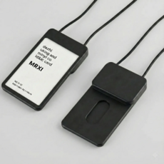 데이버스 길이조절 사원증 케이스 목걸이, 1개, 블랙