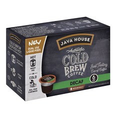Java House 어센틱 콜드 브루 커피캡슐 디카프 미디엄 로스트 K-컵, 40ml