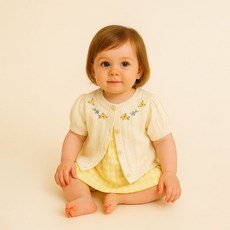 밍크뮤 플라워자수니트가디건 34315-200-03 IV