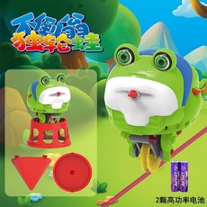 平衡蛙益智玩具，獨輪車小蛙平衡玩具，不倒翁平衡豬，兒童玩具, 1個, 不倒翁獨輪蛙（2粒高功率電池）