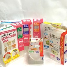 Richell利其爾 動物造型離乳食分裝盒 單格/連裝, 1個, (圖左)連裝盒25ML(16格)