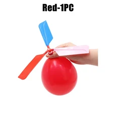 쿠쿠스토어 풍선 항공기 과학 기술 교육 장난감 수제 DIY 헬리콥터 어린이 창의적, 01 As shown, 01 Red-1PC