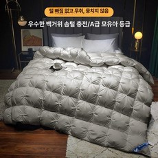 구스이불 이불 겨울 두꺼운 한파용 폴란드 호텔침구 힐튼, 쥬화 스타일 그레이