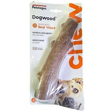 達達寵物 Petstages 耐咬史迪克 犬用啃咬玩具 (XS.S.M.L) 木頭玩具 /歐卡劍齒環 無毒橡膠 美國, 1個, 原木史迪克L(16公斤以上)