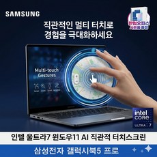 삼성전자 갤럭시북5 프로 16인치 인텔 울트라7 / RAM32GB / NVME 1TB /제조사 설치 WIN11PRO / 고해상도 터치 디스플레이 WQXGA+ AI노트북, WIN11 Pro, 32GB, 그레이