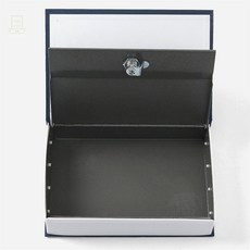 스토어-이유 북세이프 책금고 열쇠형 24x16cm 네이비 ABS 스틸 비밀금고책커버형