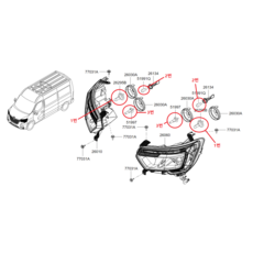 르노마스터 PH2 신형 라이트 전구 순정부품 8201659448R, 1번 라이트전구(하향등), 1개