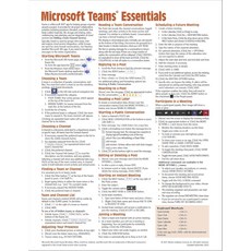 Microsoft 365 팀용 빠른 참조 가이드치트 시트 지침 팁 및 바로 가기 - 라미네이트 카드, Pamphlet