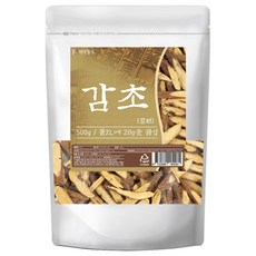 건강중심 말린 감초 슬라이스, 500g, 1개