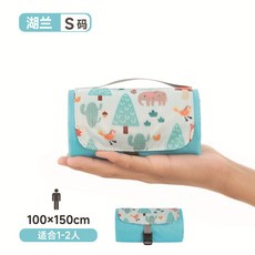 戶外便攜野餐墊 防潮地布, 1件, 湖蘭可愛動物150*100CM