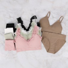 DDO_ONNA 蕾絲邊羅紋內衣內褲 10入組