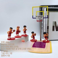 미니 농구대 장식 소품 소형 데스크테리어 책상 탁상, 1개, 보라색과 노란색 슈팅 머신농구팀일반 포장