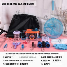 곤충 채집통 꿀벌 사마귀 매미 사육 케이지 어린이집, 1개, A세트-더블 미러 관찰 상자 21개 세트