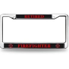 Reti레드 Firefighter Pride 내후성 번호판 프레임 소방관 신앙 프레임 가족 구성원을 위한, 020-2026-3waiwai334