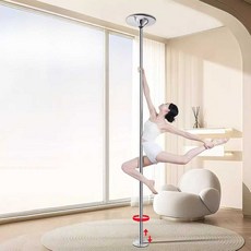 폴댄스 봉 엑스폴 홈트 폴대 실내 다이어트 댄스폴 고정 의상 연습실, 1개, 289-307cm 천장높이 (분체형)