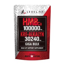 LEVEL. FIT HMB 크레아틴 특허 성분 크레알칼린 서플리 100000mg 안티 도핑 인증 360 알갱이 1 봉지, 1개, 1g