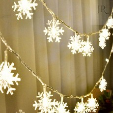 지앤리샵 LED 눈꽃 가랜드 전구 1.5M 웜색 인테리어전구