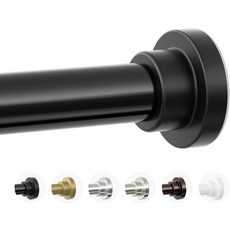 맥레이 샤워 커튼봉 직경 1인치 헤비 듀티 텐션 샤워봉 미끄럼 방지 28-74인치 노 드릴 욕실용 스프링 샤워실 녹슬지 않음 브러시드 니켈