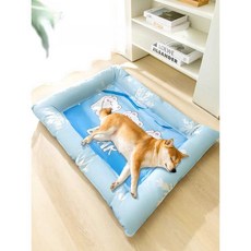 낙원굿즈 대형견 쿨매트 애견 통기성 쿨 쿠션 냉감, 1개, 시나몬독 타원형 XL