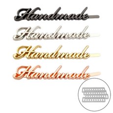 바이유즈 handmade 금속라벨 핸드메이드라벨, 골드+실버+로즈골드+블랙, 1개