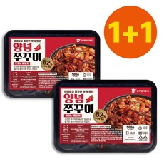 [1+1] 맛있는 양념 쭈꾸미 구미 볶음 간편한 밀키트 택배 혼술 캠핑 간편 음식 야식 500g, 1개
