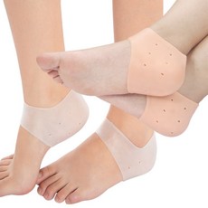 오키노피 닥터풋 실리콘패드 2켤레 발뒤꿈치패드 각질제거 뒷꿈치 충격흡수 쿠션, 살색1켤레+투명1켤레